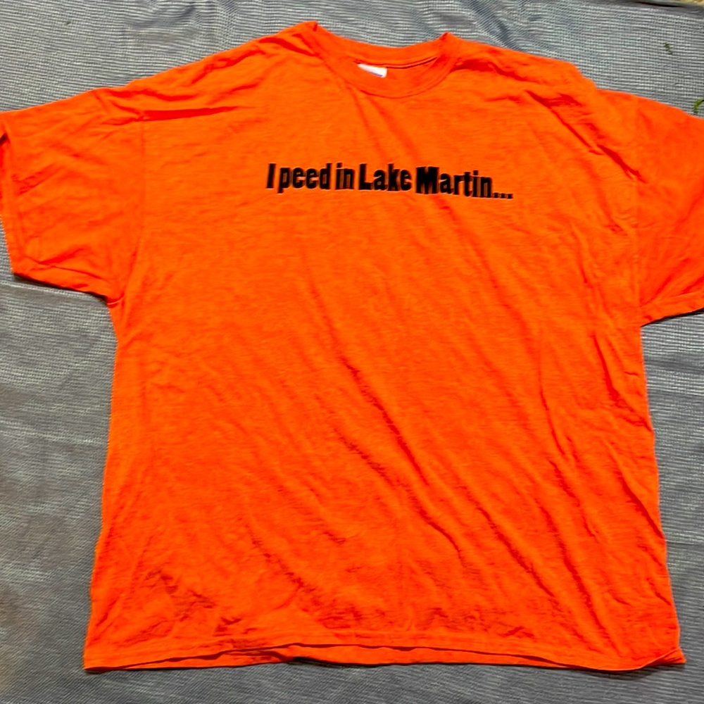Lake Martin tee shirt .  I peed